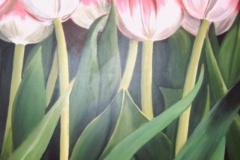 tulpen 100cm x 100cm acrylverf verkocht €325,-